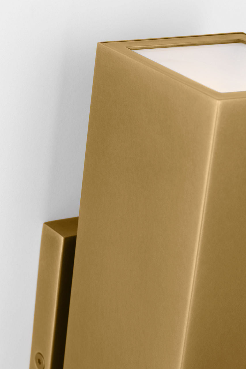 Pressa Square Medium Wall Natural Brass 2700K 90 CRI