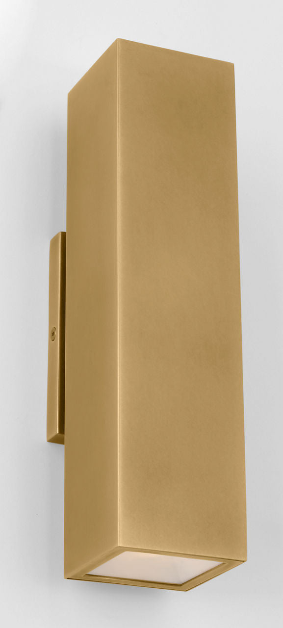 Pressa Square Medium Wall Natural Brass 2700K 90 CRI