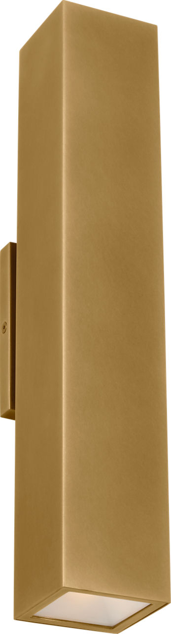 Pressa Square Large Wall Natural Brass 2700K 90 CRI