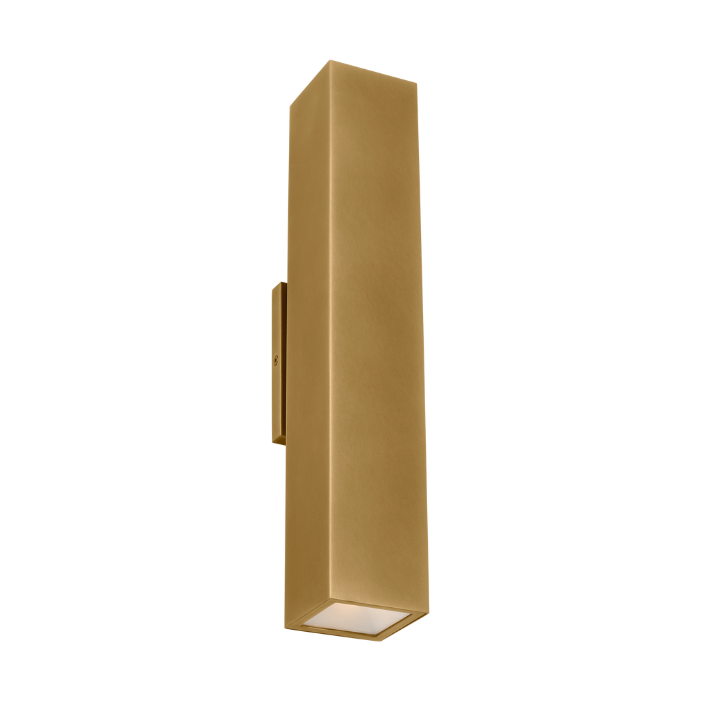 Pressa Square Large Wall Natural Brass 2700K 90 CRI