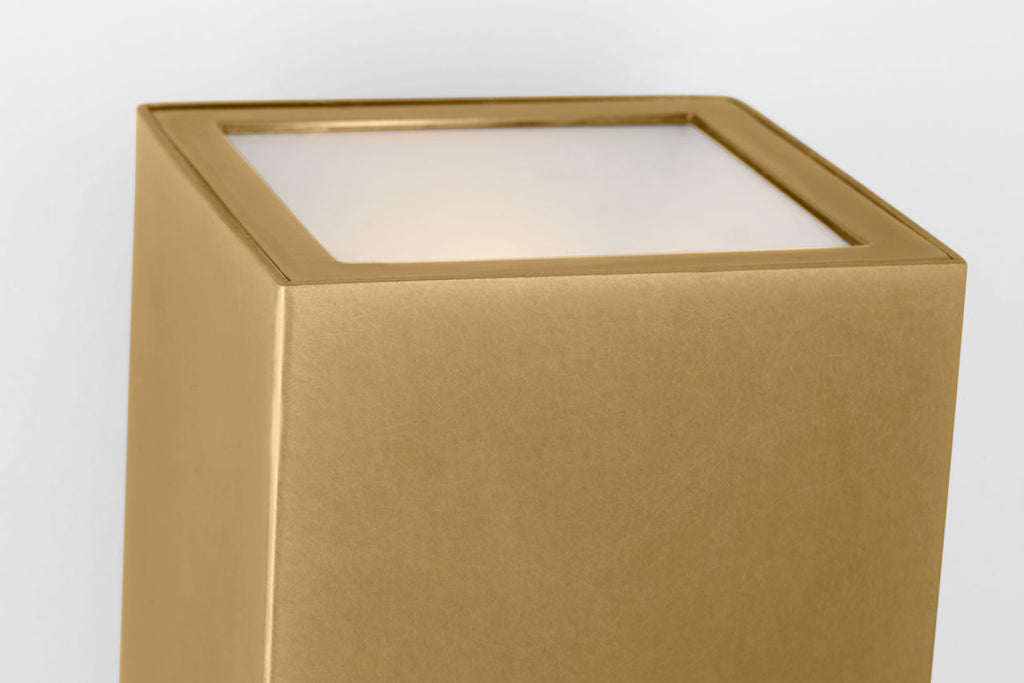 Pressa Square Large Wall Natural Brass 2700K 90 CRI
