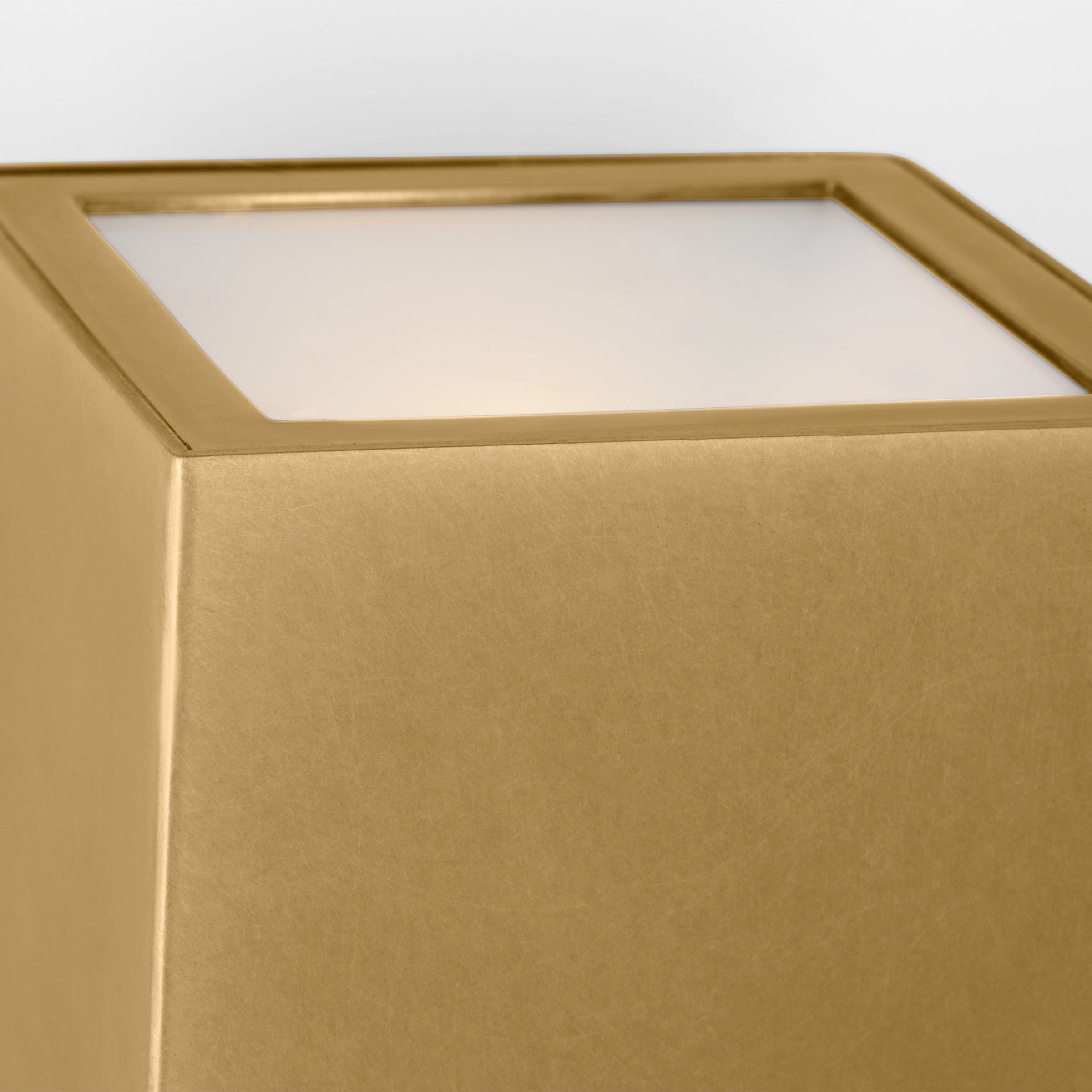 Pressa Square Large Wall Natural Brass 2700K 90 CRI