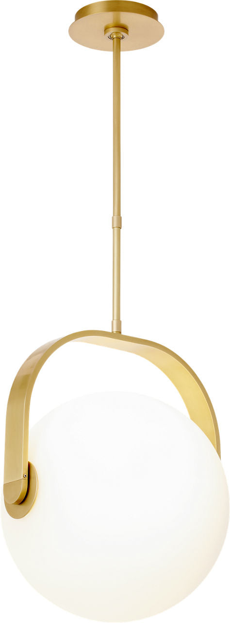 Fues Medium Pendant Opal Natural Brass 2700K 90 CRI