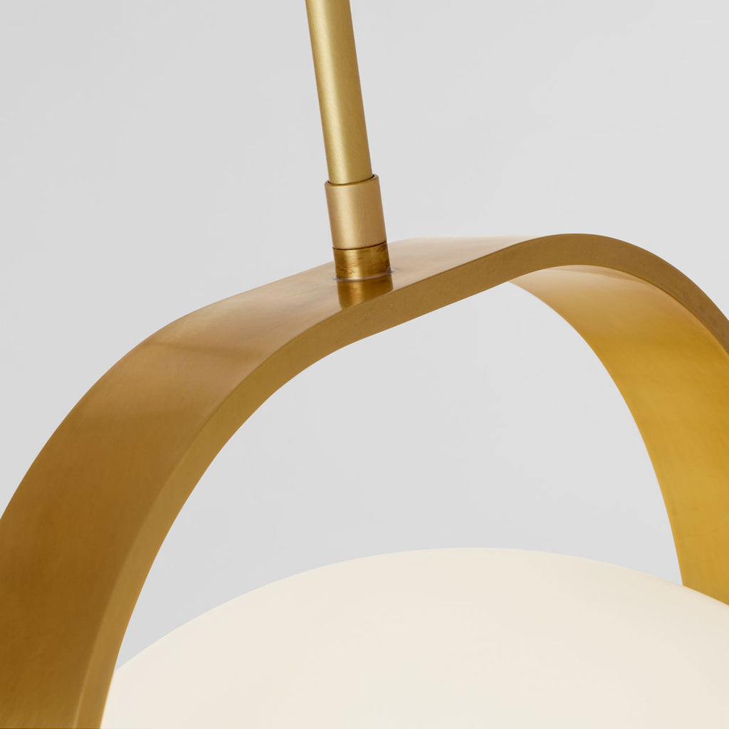 Fues Medium Pendant Opal Natural Brass 2700K 90 CRI