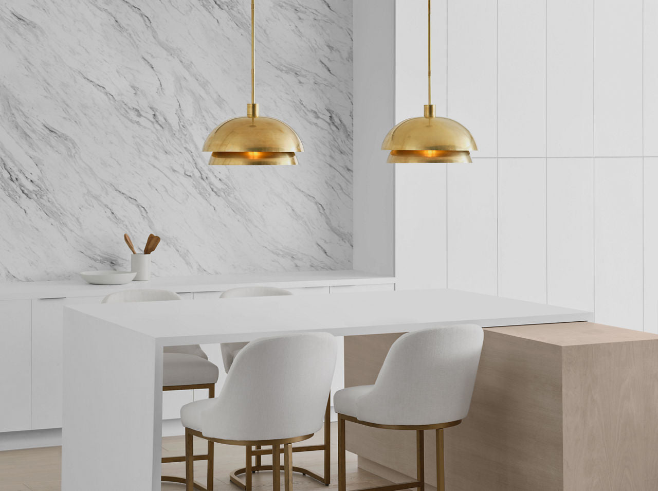 Shanti Large Pendant Natural Brass 2700K 90 CRI
