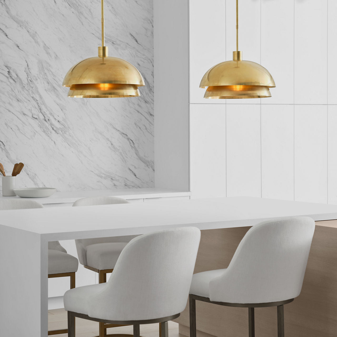 Shanti Large Pendant Natural Brass 2700K 90 CRI