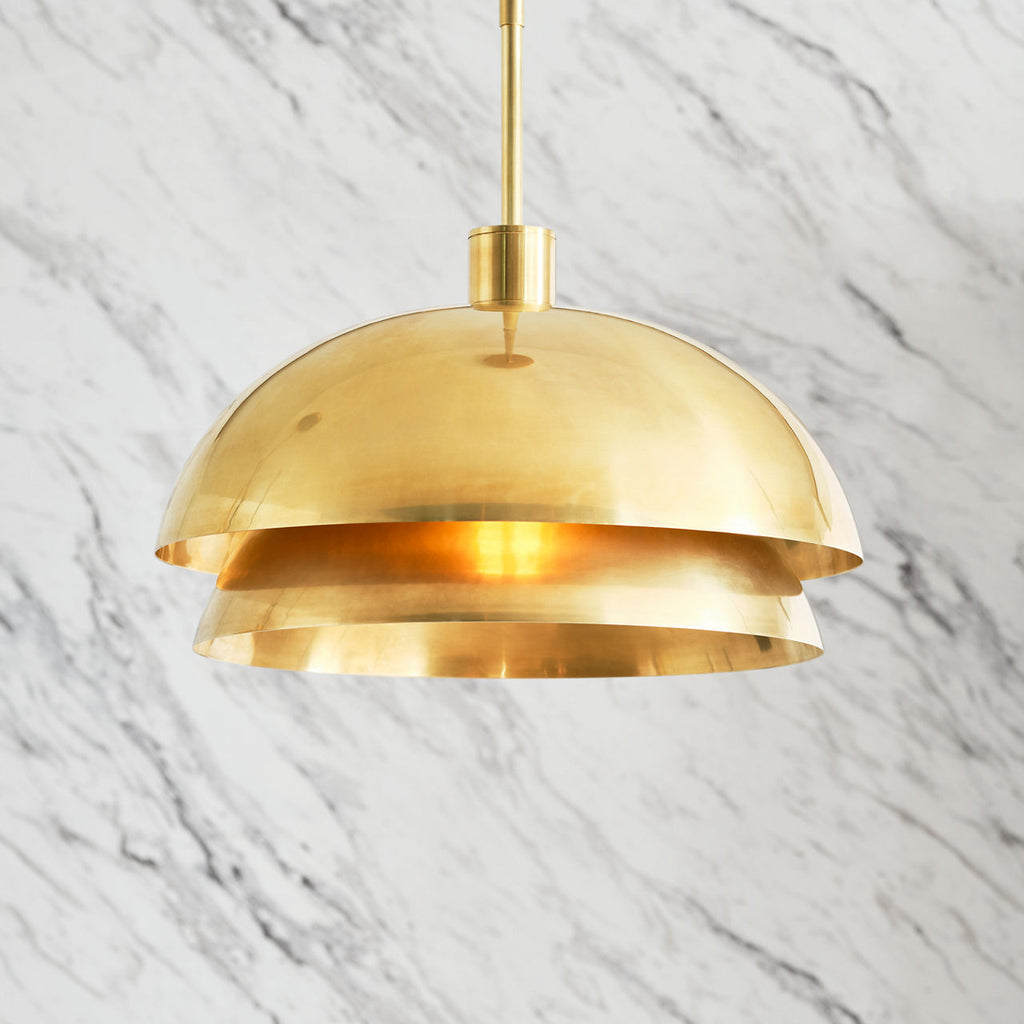 Shanti Large Pendant Natural Brass 2700K 90 CRI