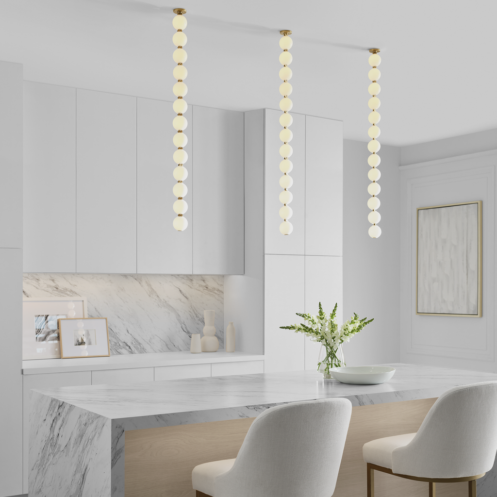 Perle 36 Pendant | Natural Brass 2700K Remote 120V