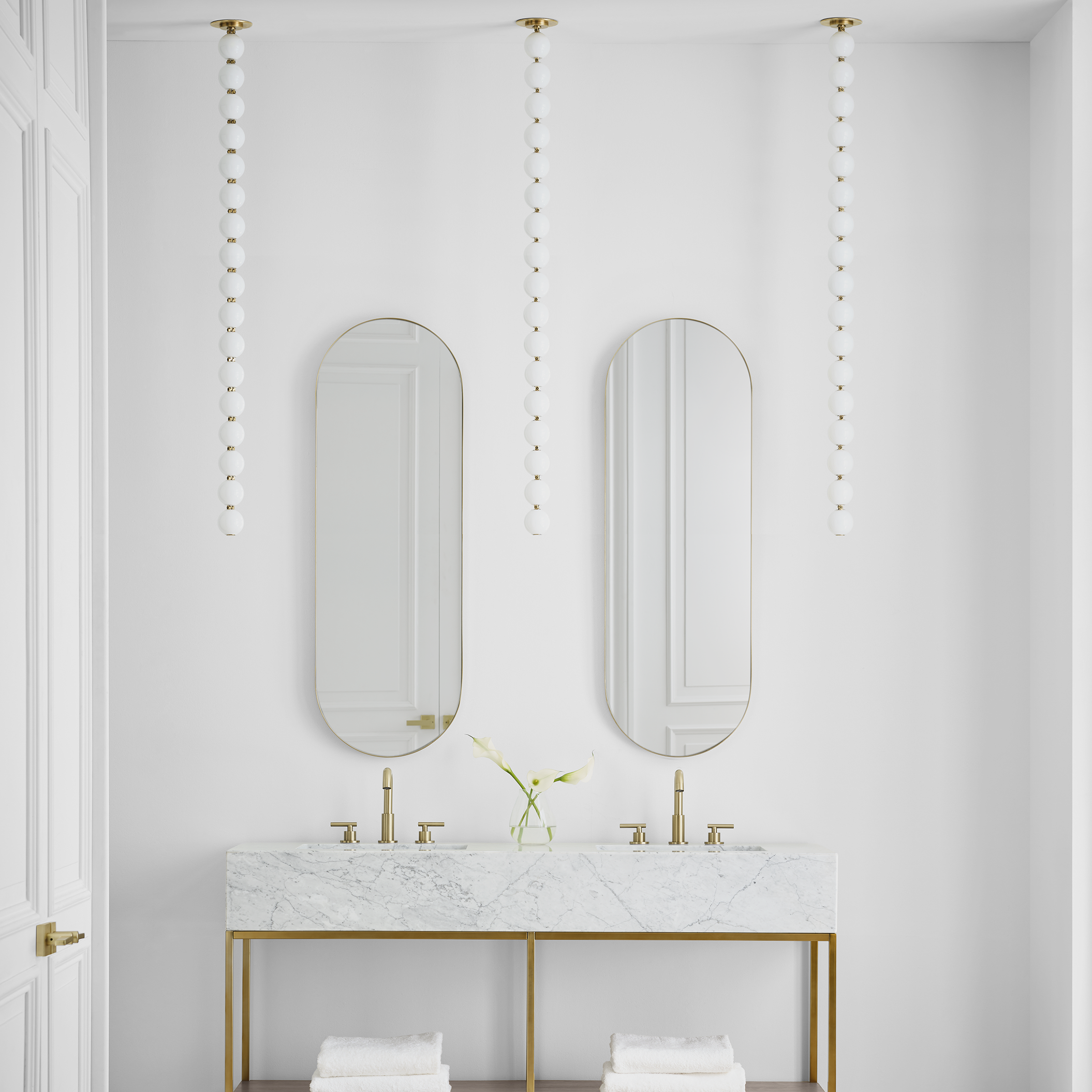 Perle 48 Pendant | Natural Brass 2700K Remote 120V