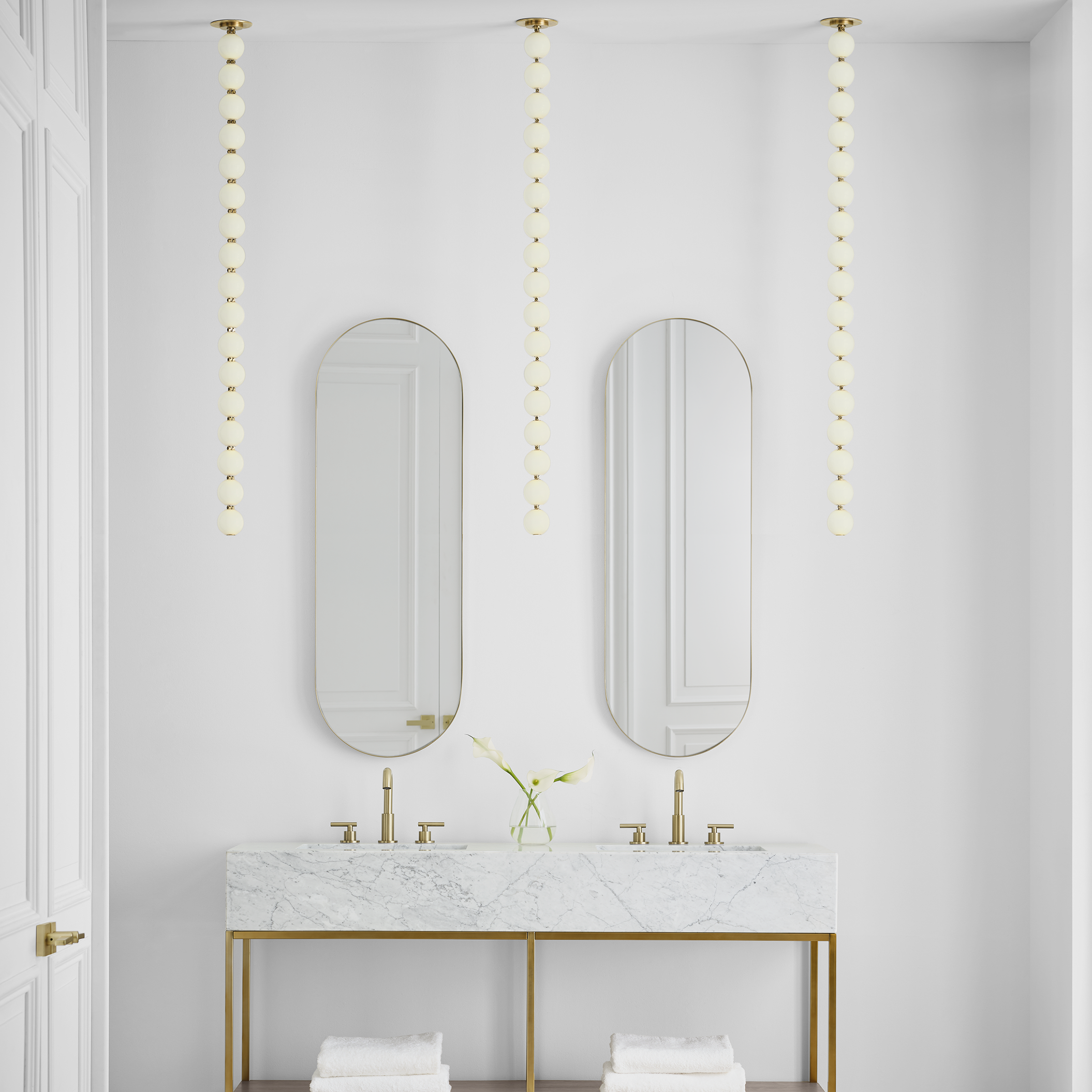 Perle 48 Pendant | Natural Brass 2700K Remote 120V