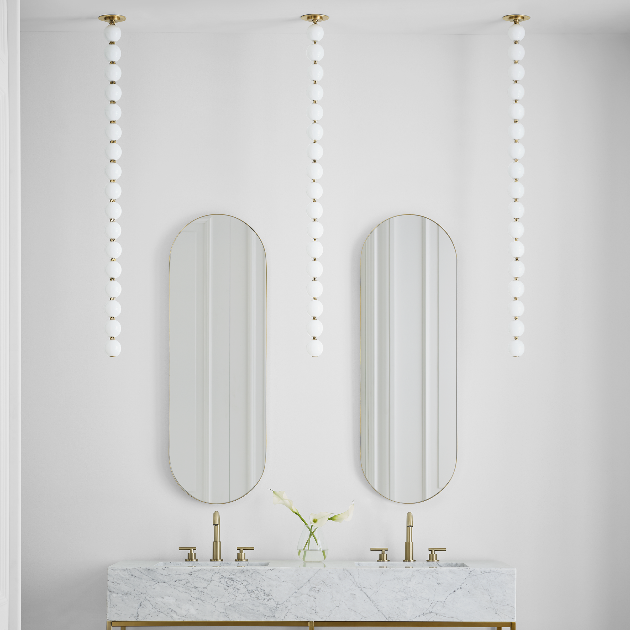 Perle 48 Pendant | Natural Brass 2700K Remote 120V