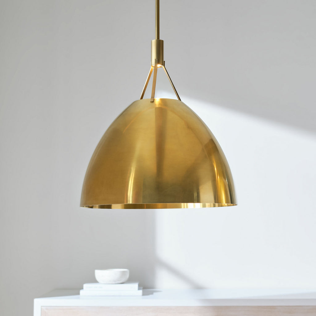 Sospeso Dome X-Large Pendant Natural Brass 2700K 90 CRI