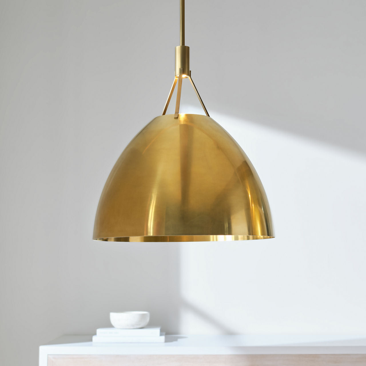 Sospeso Dome X-Large Pendant Natural Brass 2700K 90 CRI