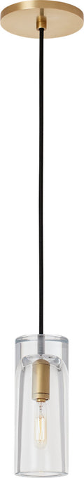 Horizon Small Accent Pendant Clear Natural Brass LED 2700K 90 CRI lamp