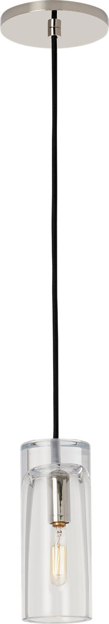 Horizon Small Accent Pendant Clear polished nickel LED 2700K 90 CRI lamp