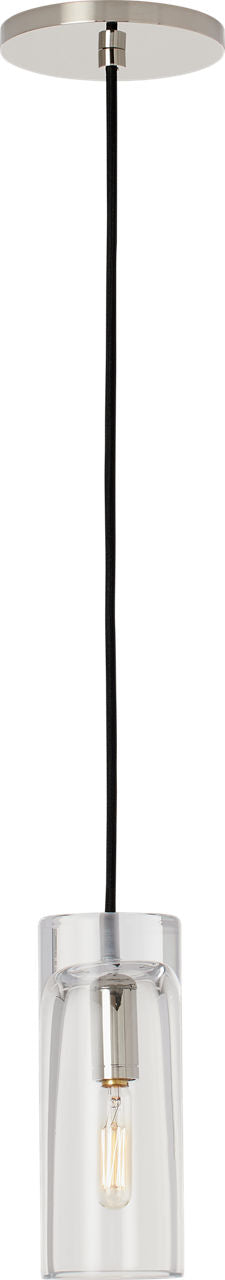 Horizon Small Accent Pendant Clear polished nickel LED 2700K 90 CRI lamp