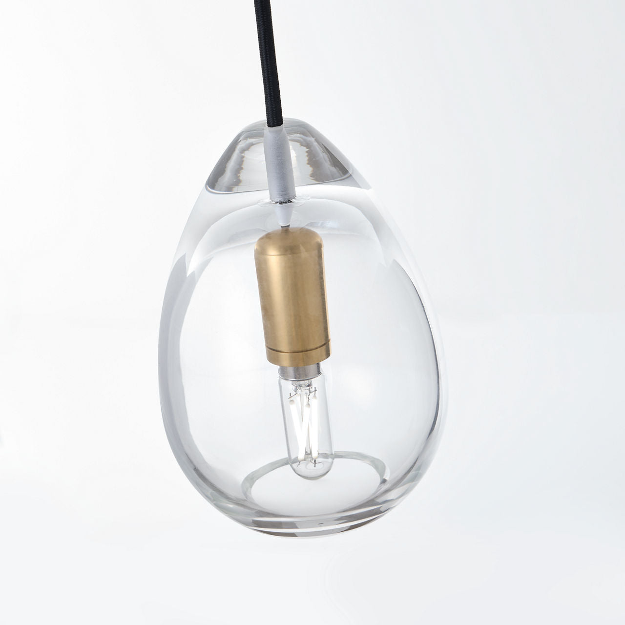 Alina Small Accent Pendant Clear Natural Brass Bulb Not Included
