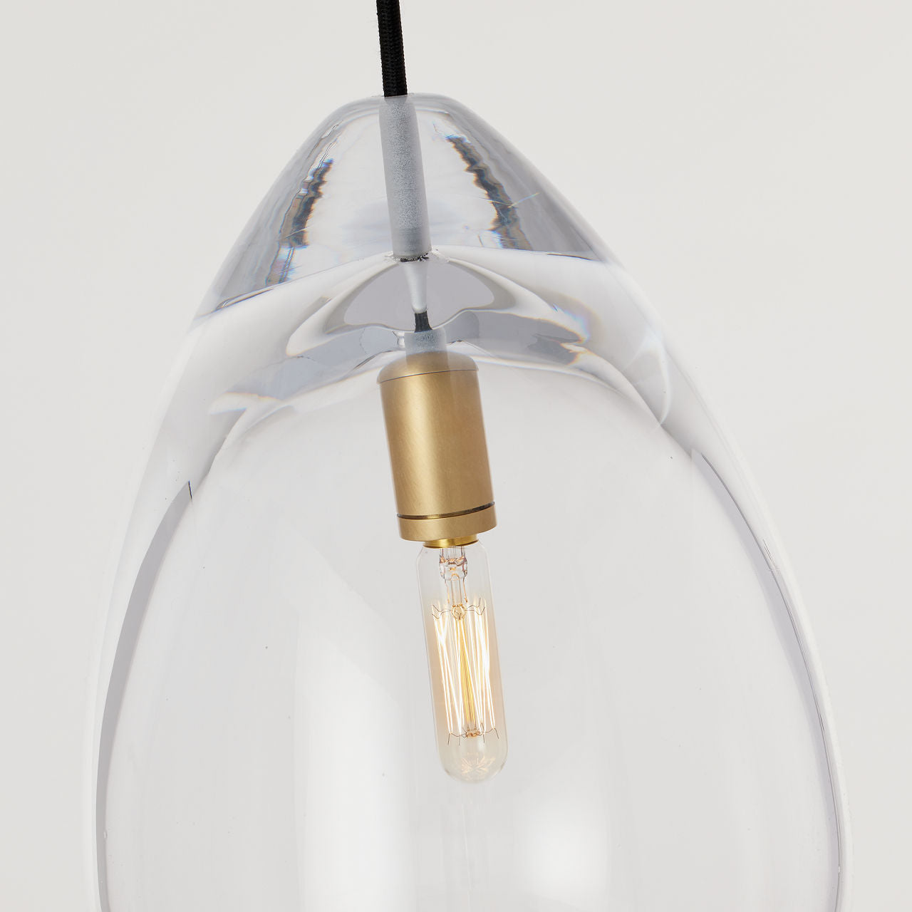 Alina Medium Accent Pendant | Clear Natural Brass Bulb Not Included