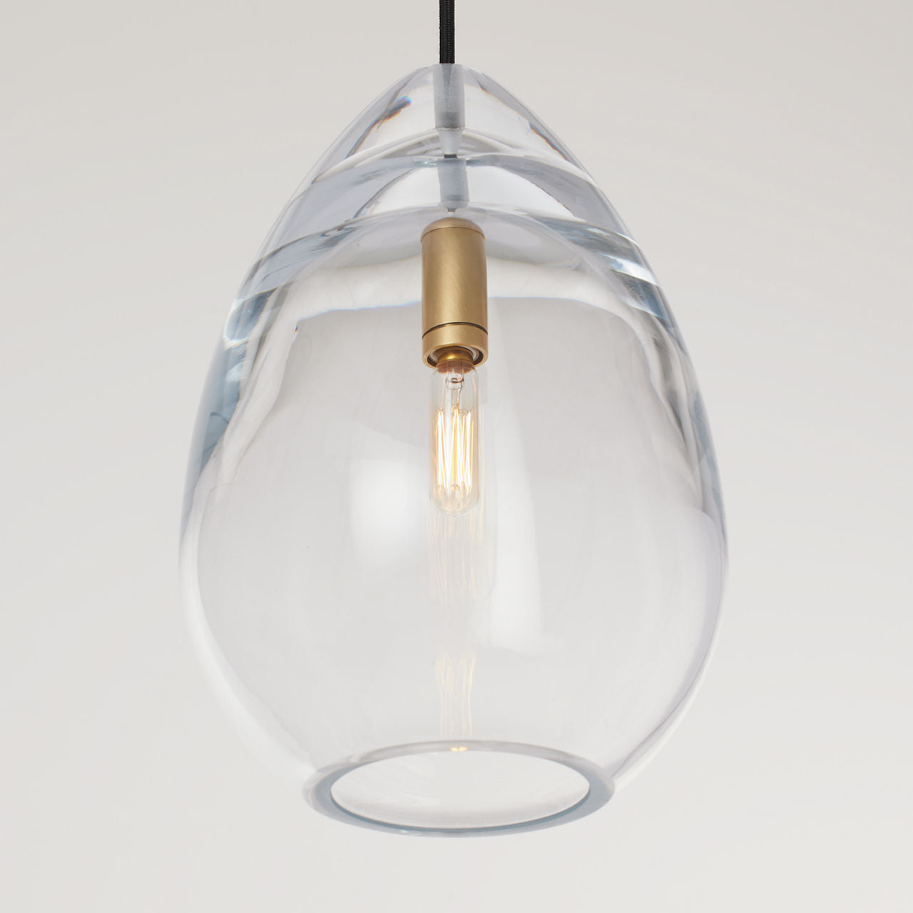 Alina Medium Accent Pendant | Clear Natural Brass Bulb Not Included