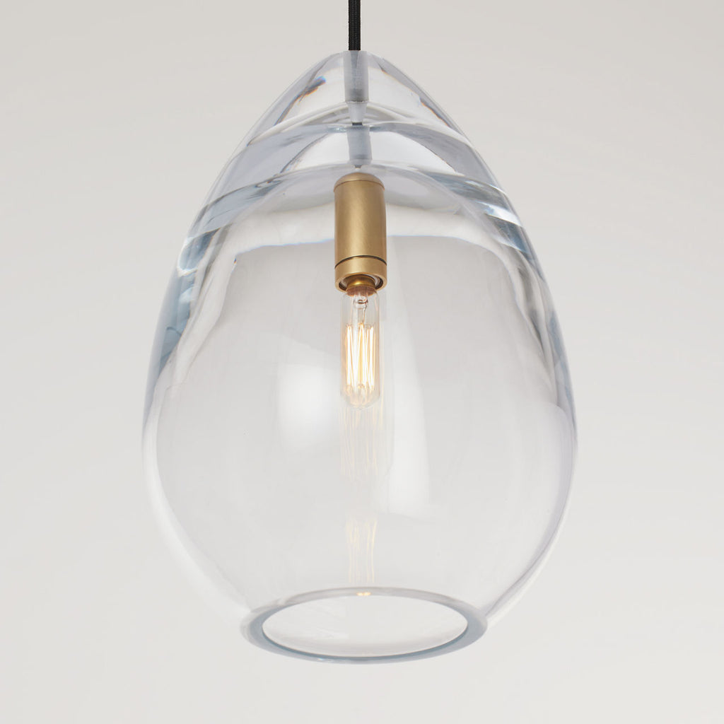 Alina Medium Accent Pendant Clear Natural Brass LED 2700K 90 CRI lamp