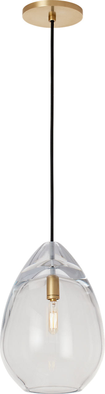 Alina Medium Accent Pendant Clear Natural Brass LED 2700K 90 CRI lamp