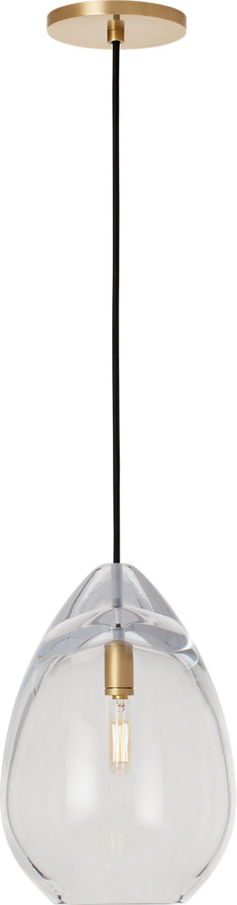 Alina Medium Accent Pendant Clear Natural Brass LED 2700K 90 CRI lamp
