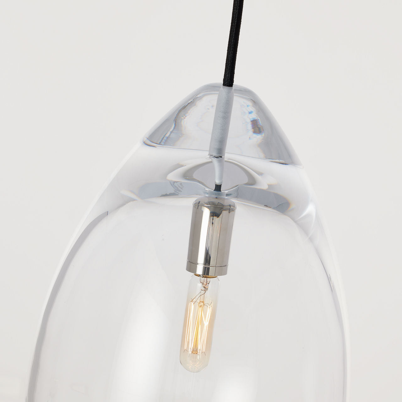 Alina Medium Accent Pendant Clear polished nickel Bulb Not Included