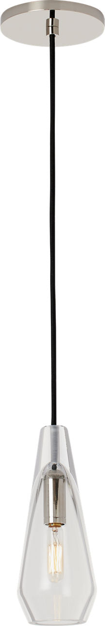 Lustra Small Accent Pendant Clear Polished Nickel 2700K 90 CRI LED Lamp