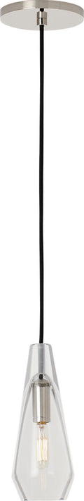 Lustra Small Accent Pendant Clear Polished Nickel 2700K 90 CRI LED Lamp