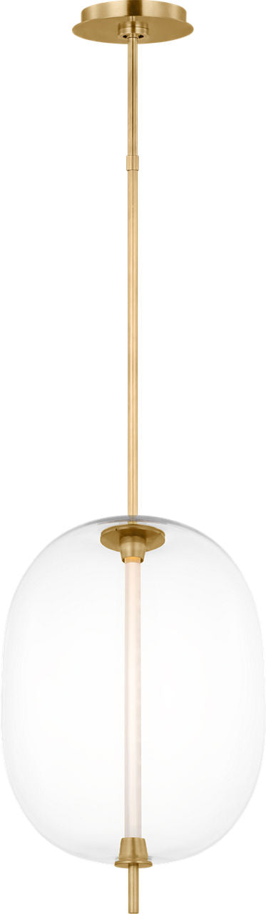 Heian Medium Pendant Clear Natural Brass 2700K 90 CRI