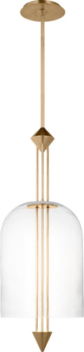 Cathedral Medium Pendant Clear Natural Brass 2700K 90 CRI
