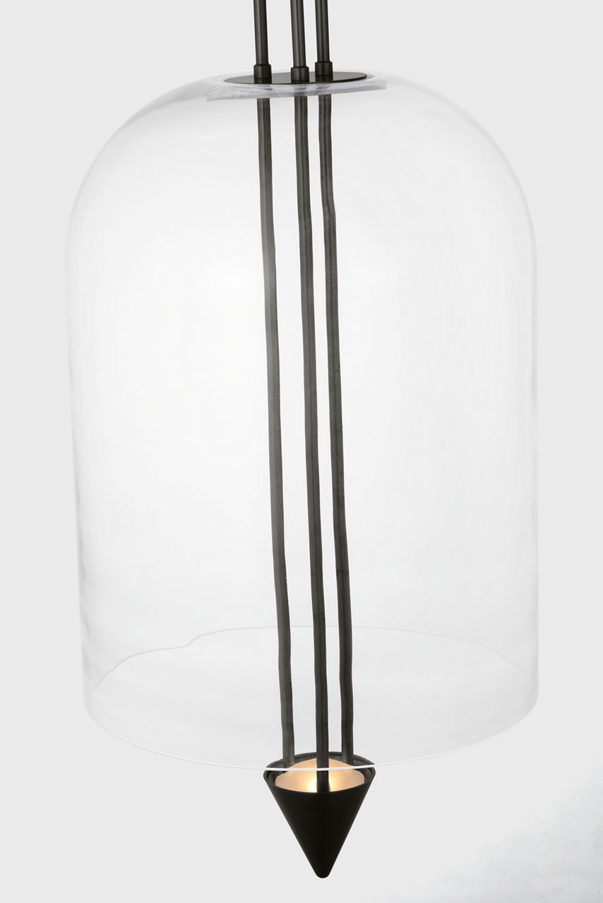Cathedral Large Pendant Clear Dark Bronze 2700K 90 CRI