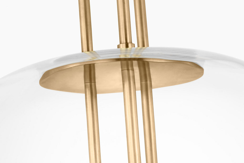 Cathedral Large Pendant Clear Natural Brass 2700K 90 CRI