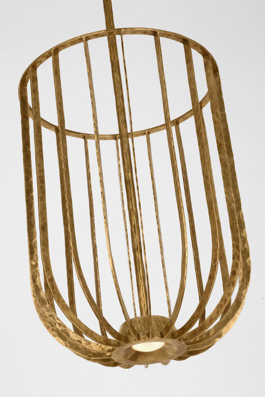 Sanchi Large Pendant Polished antique Brass 2700K 90 CRI