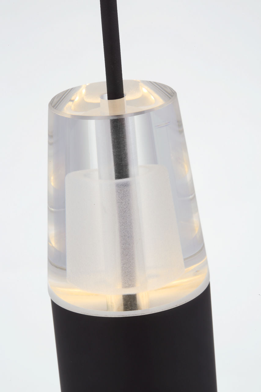 Lassell Short 1-Light Pendant | Nightshade Black 2700K 120V
