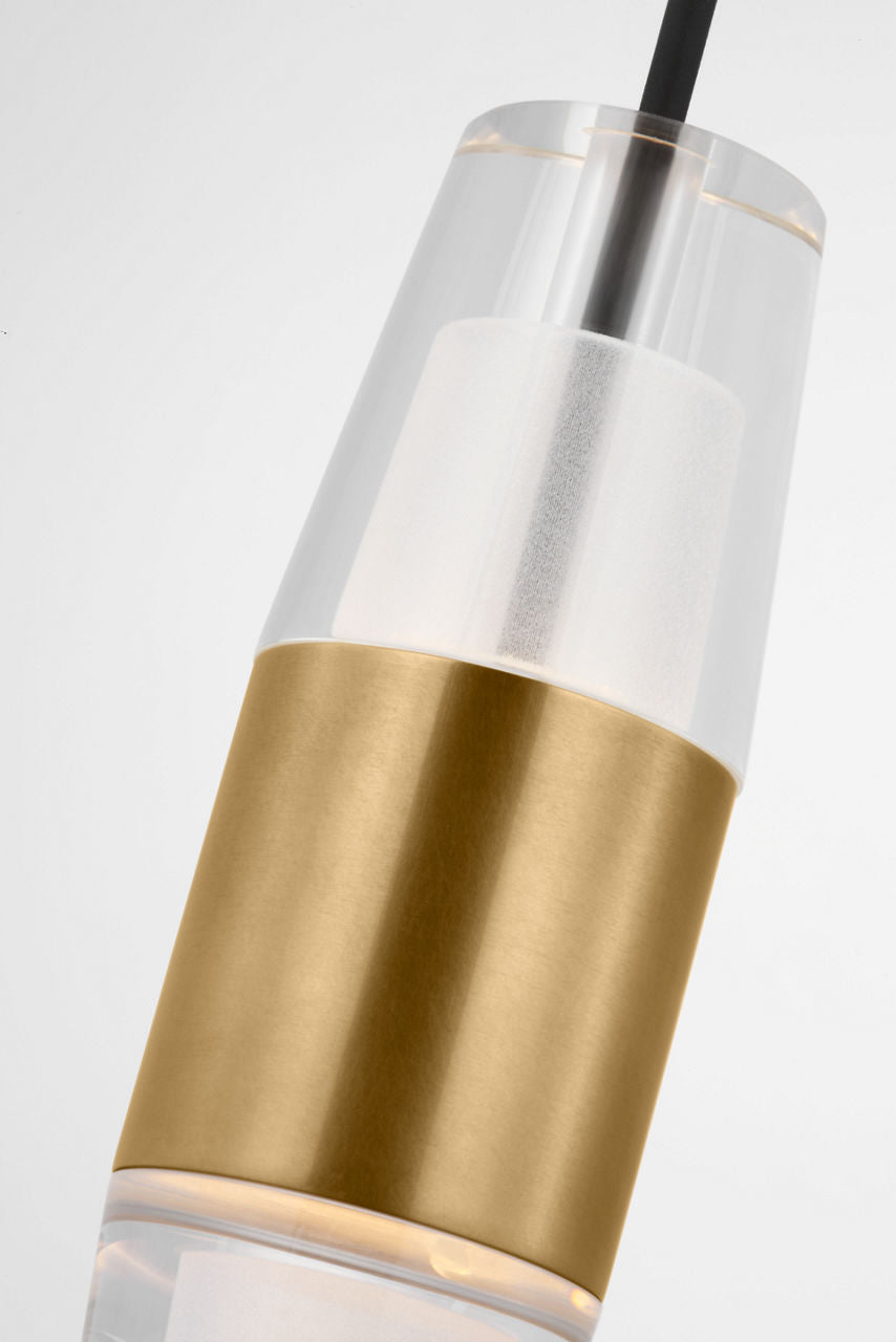 Lassell Short 1-Light Pendant | Natural Brass 2700K 120V
