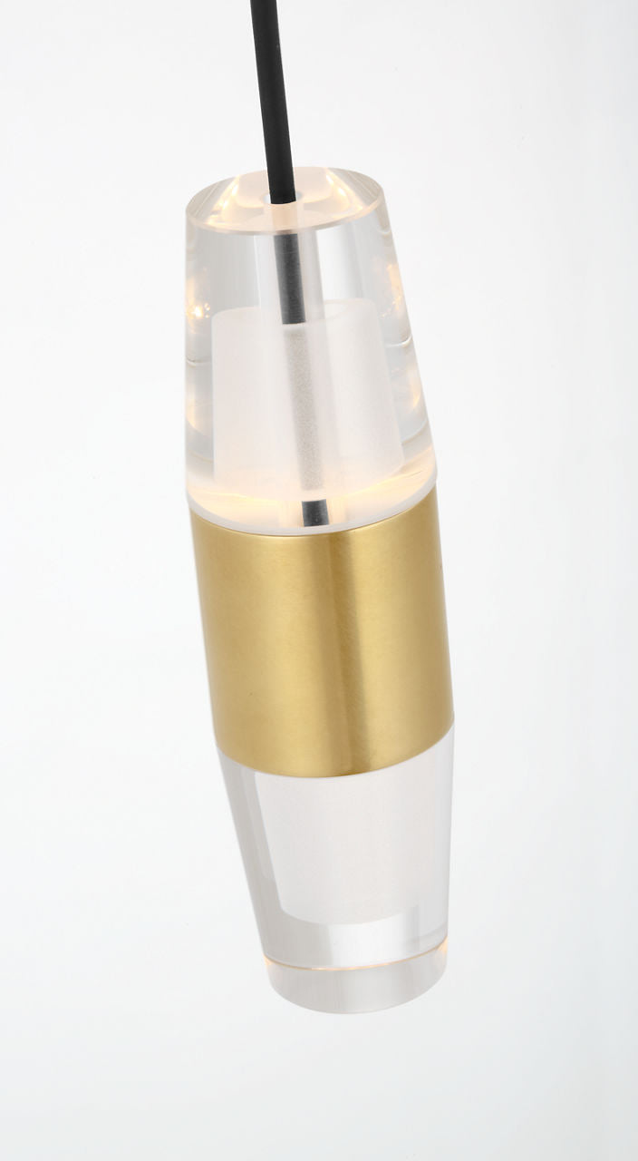 Lassell Short 1-Light Pendant | Natural Brass 2700K 120V