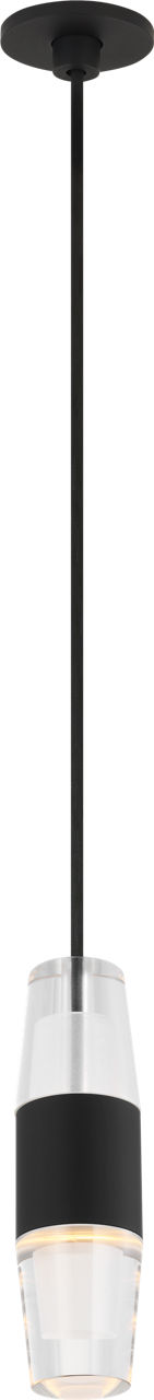 Lassell Short Port Alone Pendant | Nightshade Black 2700K 120V
