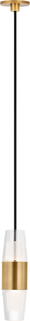 Lassell Short Port Alone Pendant | Natural Brass 2700K 120V