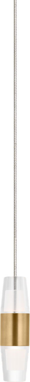 Lassell Short Mini Pendant MonoRail Natural Brass 2700K 90 CRI
