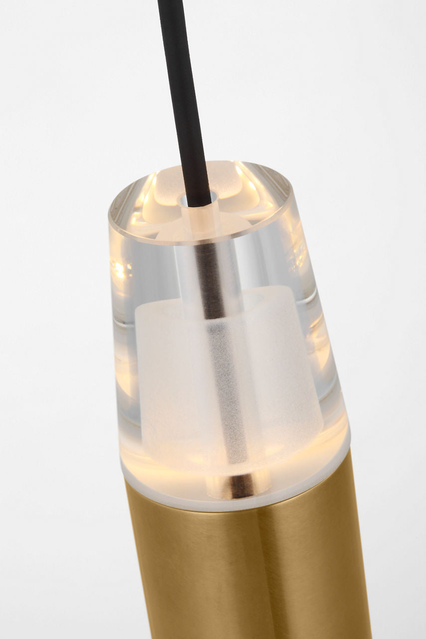 Lassell 1-Light Pendant | Natural Brass 2700K 120V