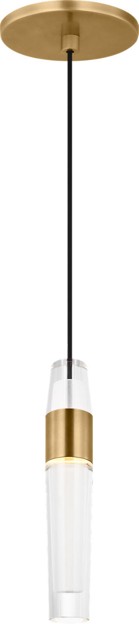 Lassell 1-Light Pendant | Natural Brass 2700K 120V