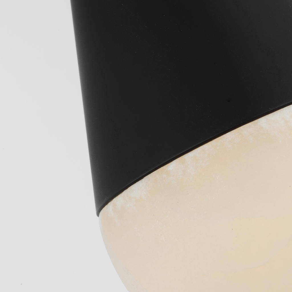 Cupola Alabaster 1 Light Pendant Nightshade Black 3000K 90 CRI