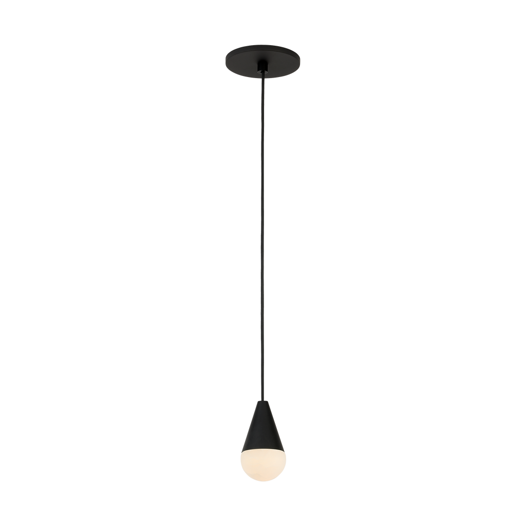 Cupola Alabaster 1 Light Pendant Nightshade Black 3000K 90 CRI