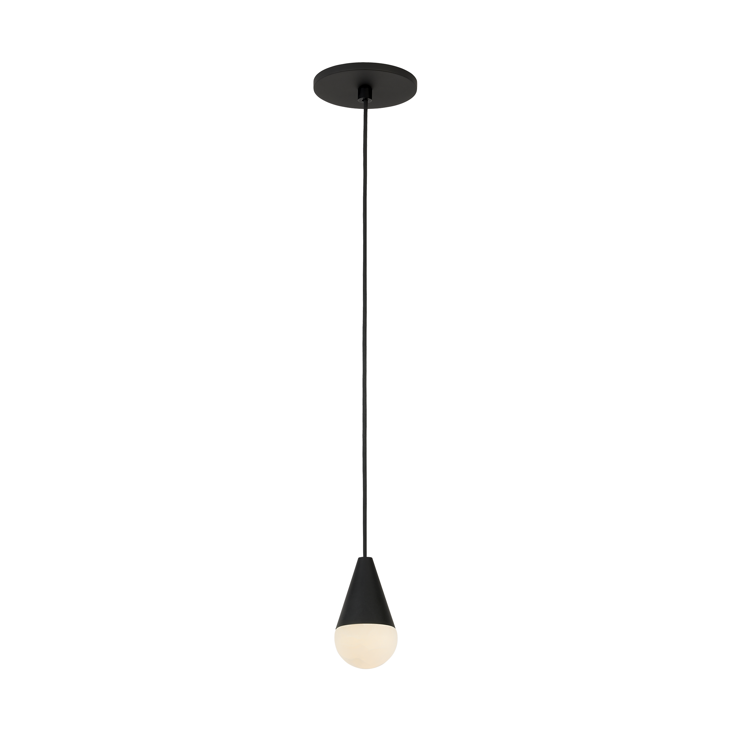 Cupola Alabaster 1 Light Pendant Nightshade Black 3000K 90 CRI