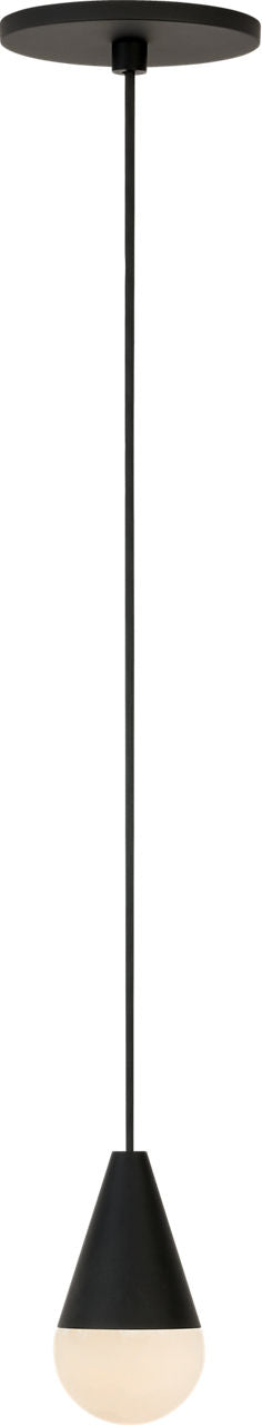 Cupola Alabaster 1 Light Pendant Nightshade Black 3000K 90 CRI