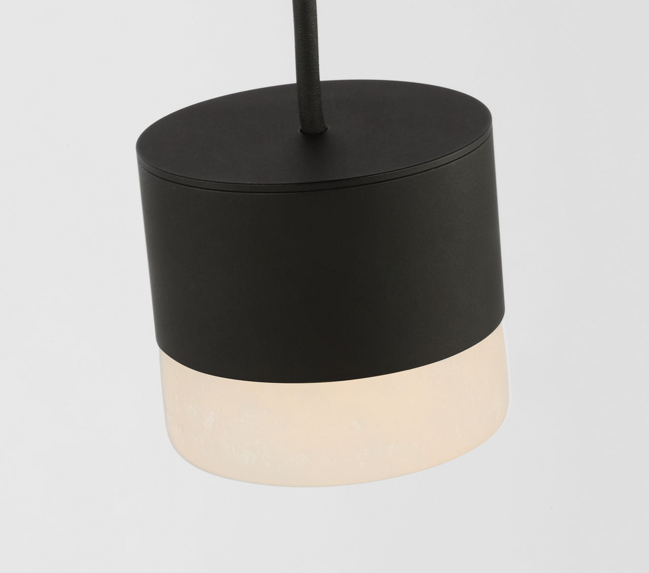 Gable Alabaster 1 Light Pendant Nightshade Black 3000K 90 CRI