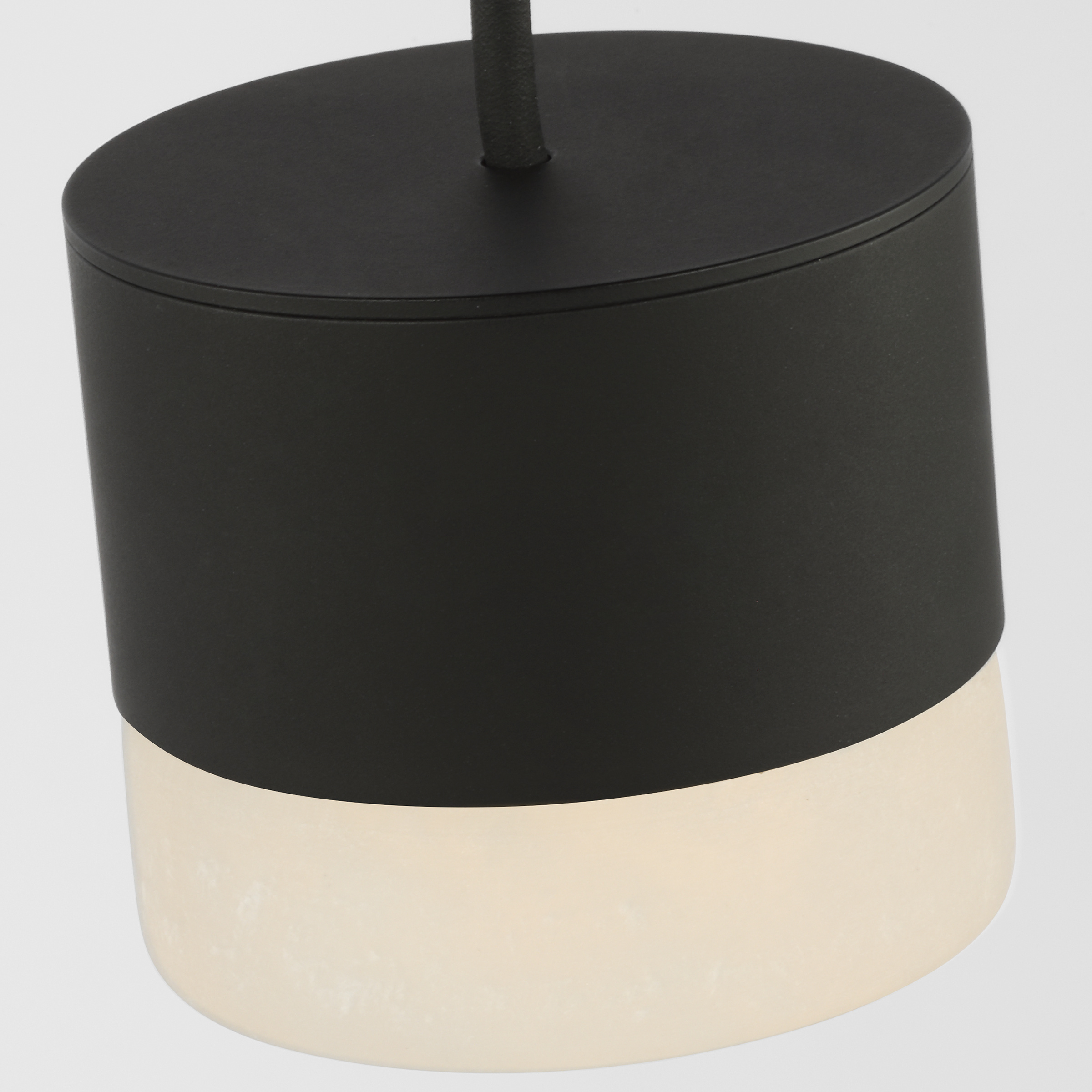 Gable Alabaster 1 Light Pendant Nightshade Black 3000K 90 CRI