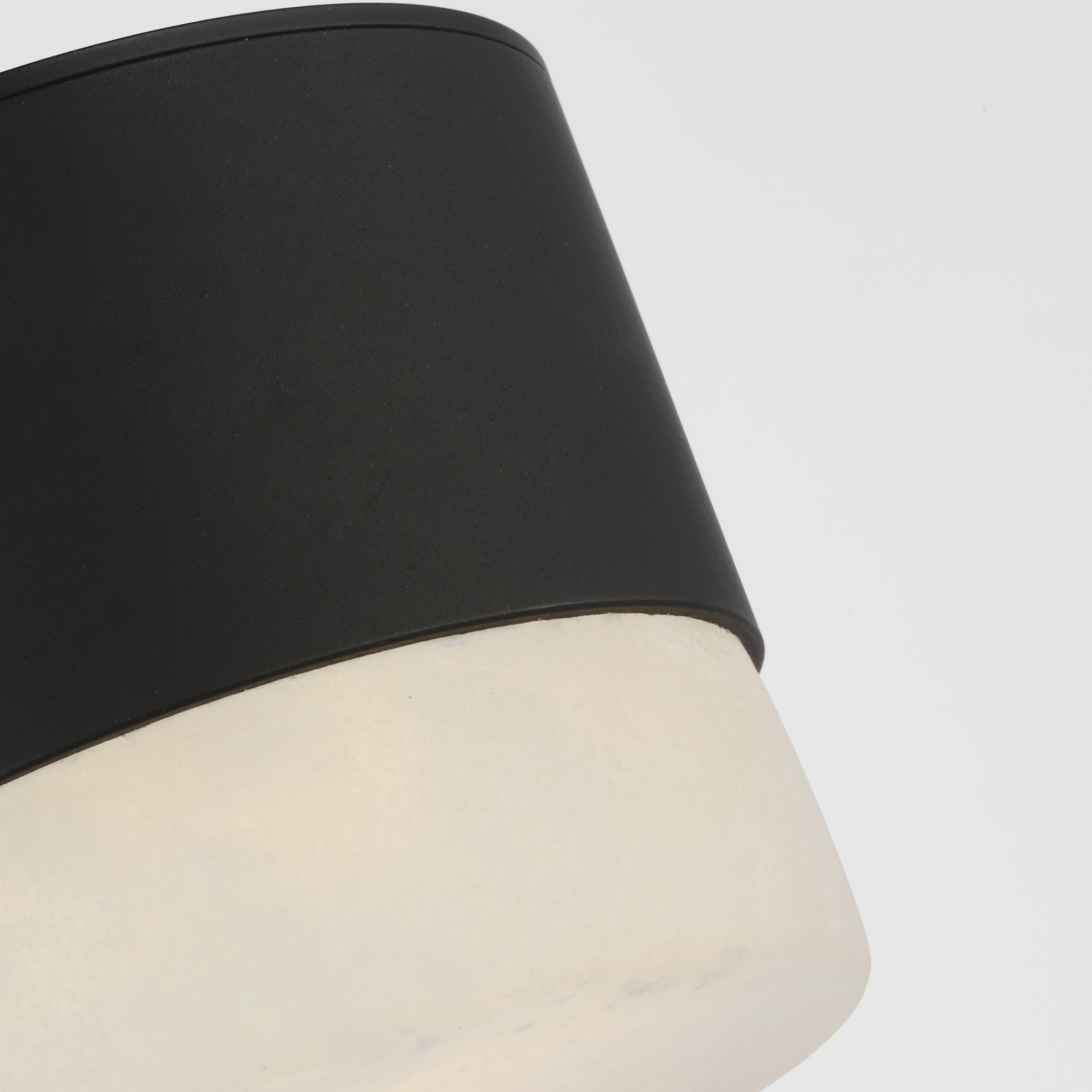 Gable Alabaster 1 Light Pendant Nightshade Black 3000K 90 CRI