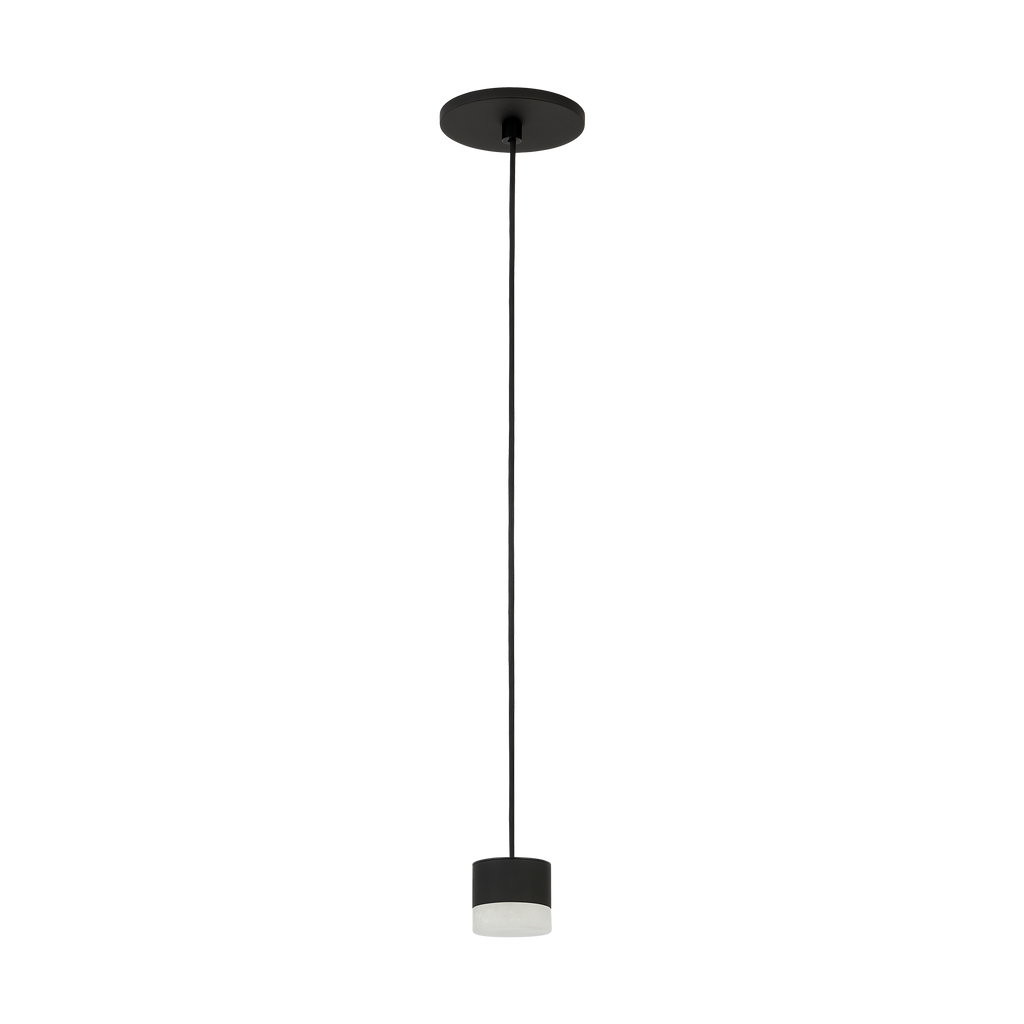 Gable Alabaster 1 Light Pendant Nightshade Black 3000K 90 CRI